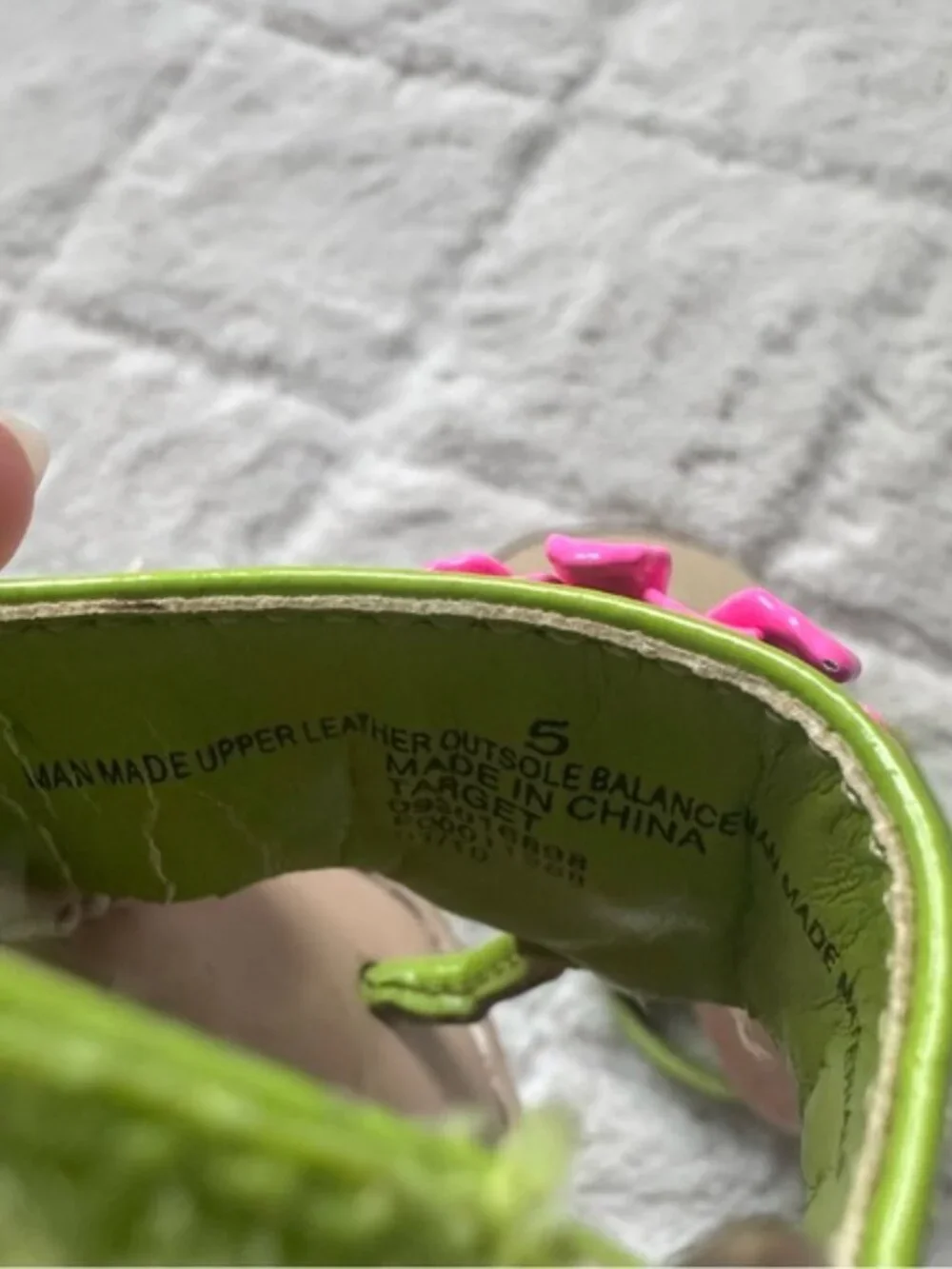 Miss Trish X Target | Green and Pink floral Sandals | Size 5